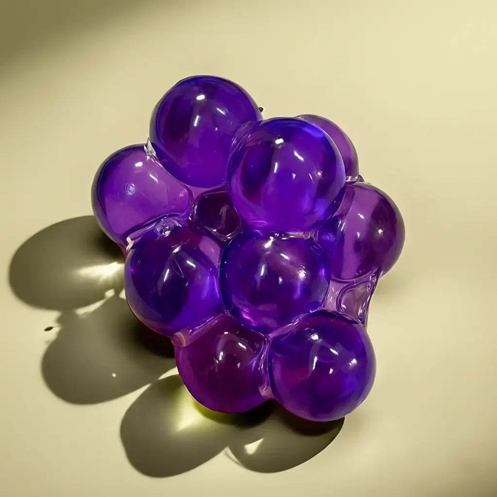 Purple food-grade silicone stress ball cluster toy for stress relief by lovesquishy