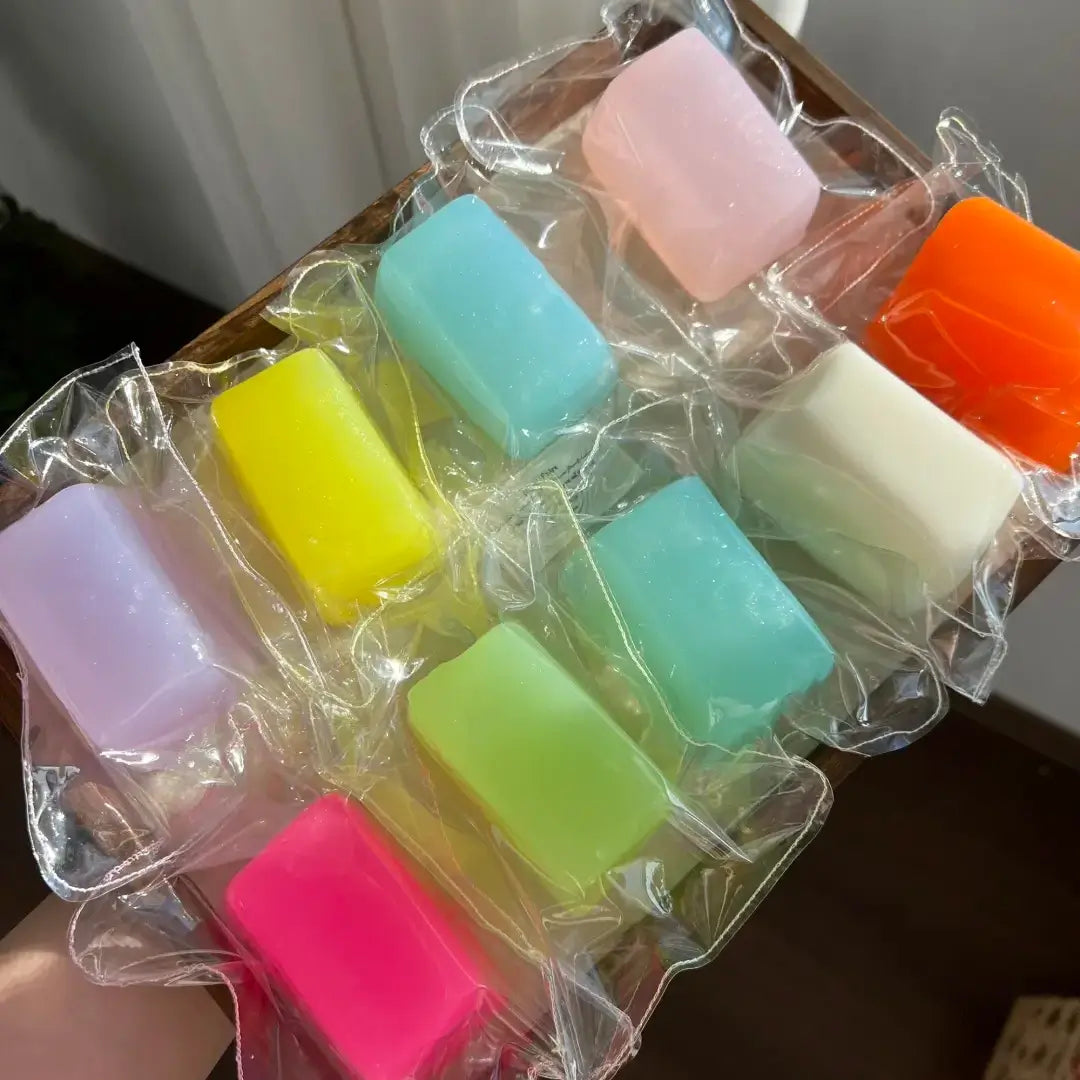 Handmade Candy & Gummy Bear Squishy Toy - Soft ASMR Stress Relief 9-Color Large Hard Candy (Full Set)