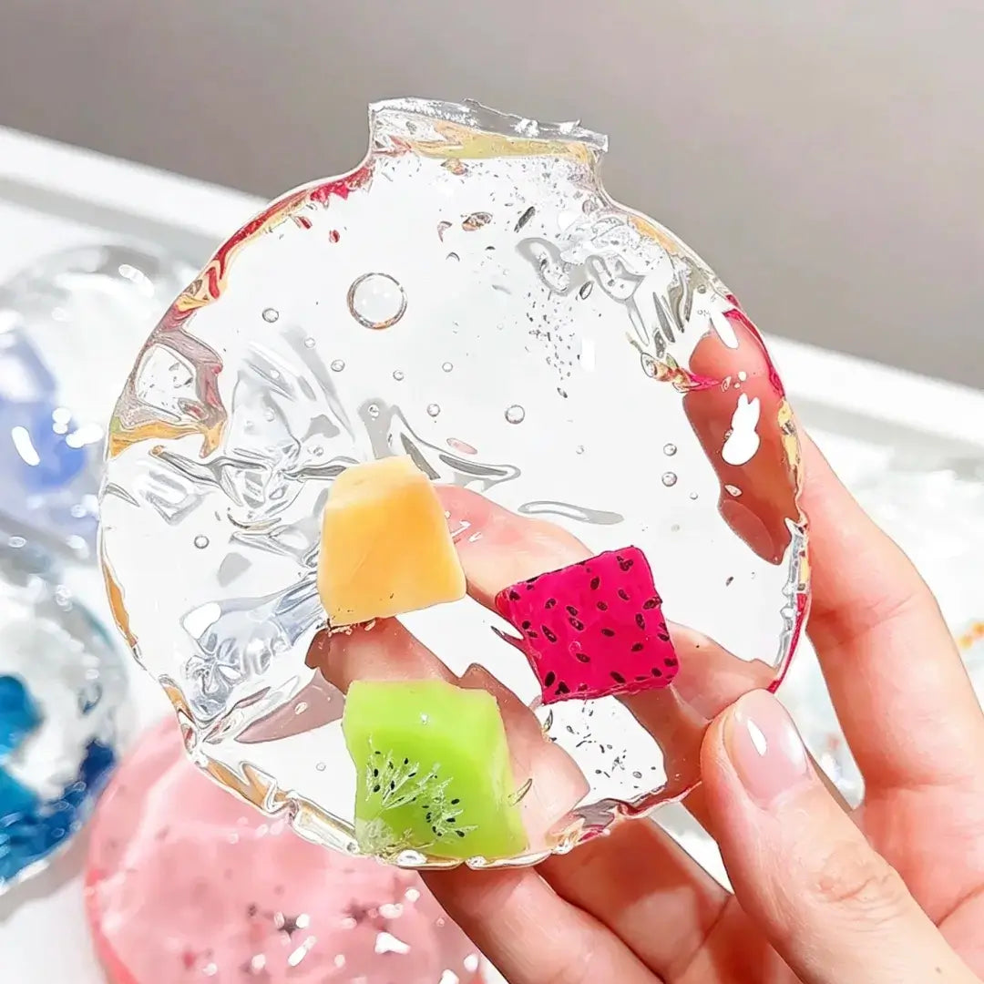 Handmade Crystal Clear Jelly Bag Squishy - Ultra Soft Stress Toy Assorted Fruit (Random Fruit)