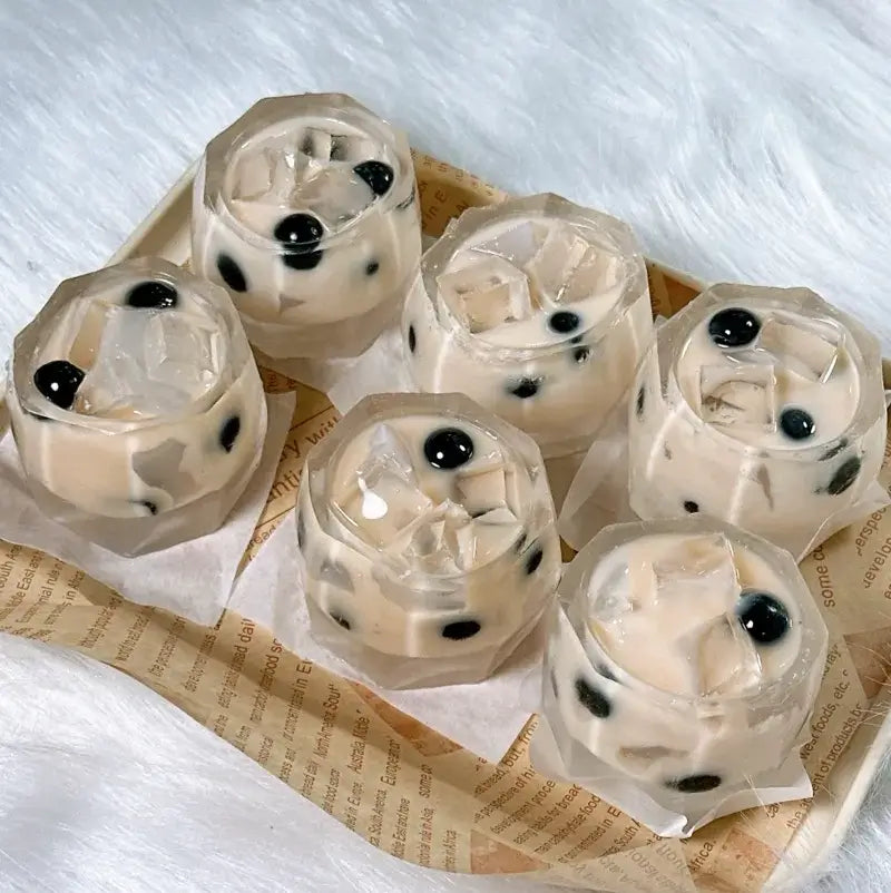 Handmade Silicone Food Squishy - Fruit Jars & Boba Tea Collection Boba Milk Tea (1 pc)