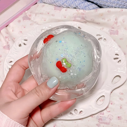 Coconut Fruit Crunchy Shell Squishy – Cherry Mint Coconut