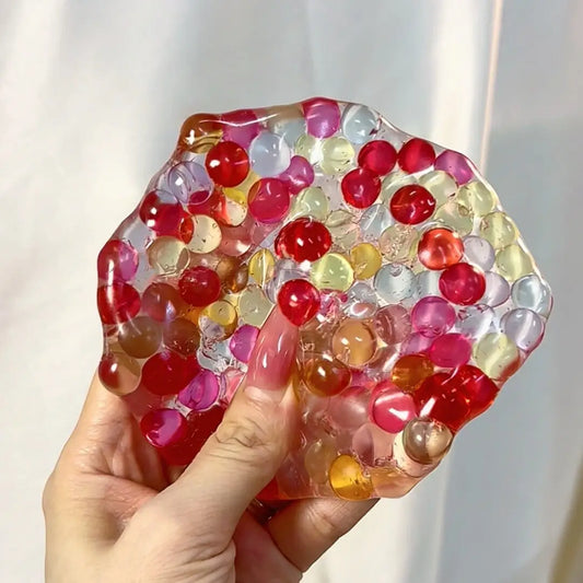 
Colorful Candy Boba Squishy Ball – Handmade Thin-Skin Stress Relief