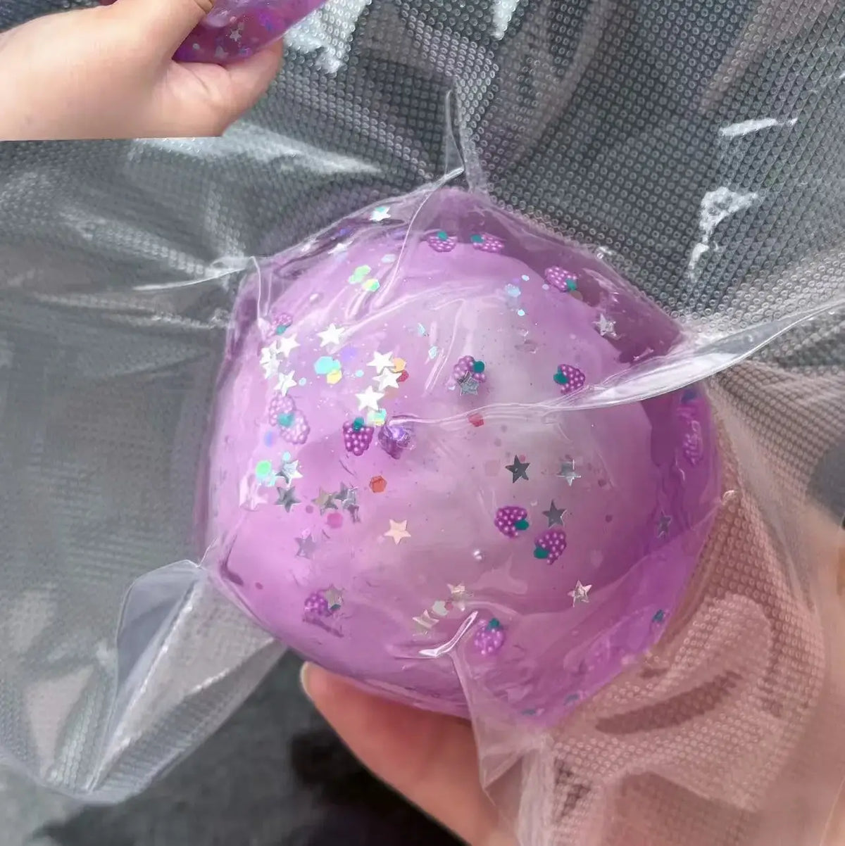 Handmade Crispy Squishy Ball - ASMR Stress Relief Fidget Toy Crispy Grape