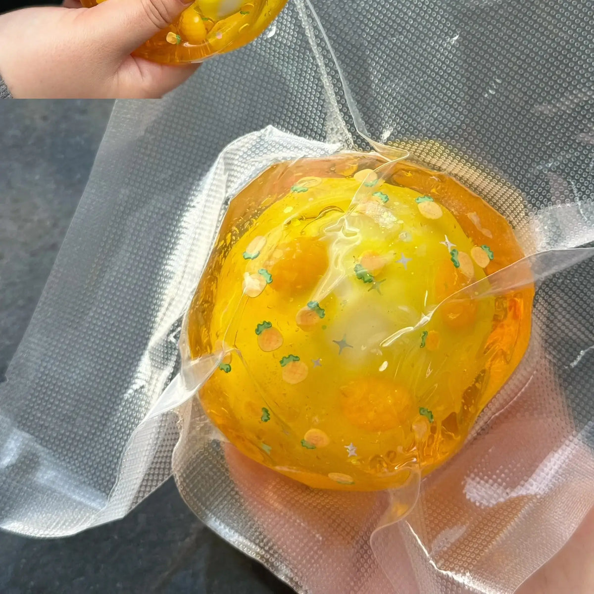 Handmade Crispy Squishy Ball - ASMR Stress Relief Fidget Toy Crispy Pineapple Mango
