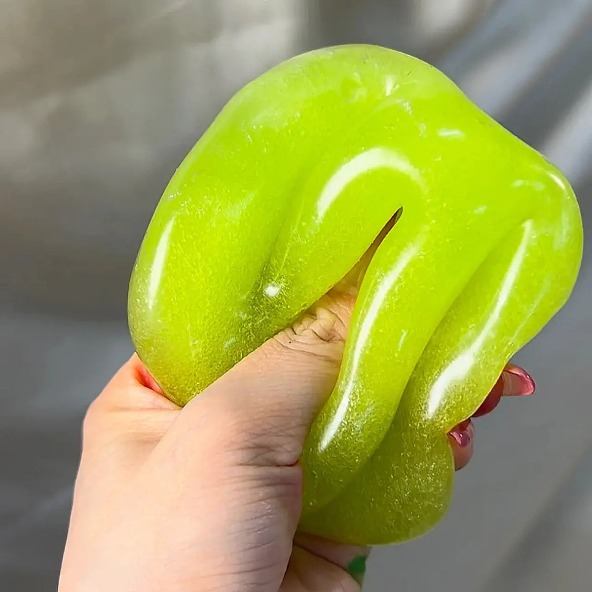 Chiboki Ice Crackle, Slushie & Jam Series Sensory Squishy Toys Frosted Green Apple Jam