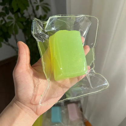 Handmade Candy & Gummy Bear Squishy Toy - Soft ASMR Stress Relief Green Apple Hard Candy