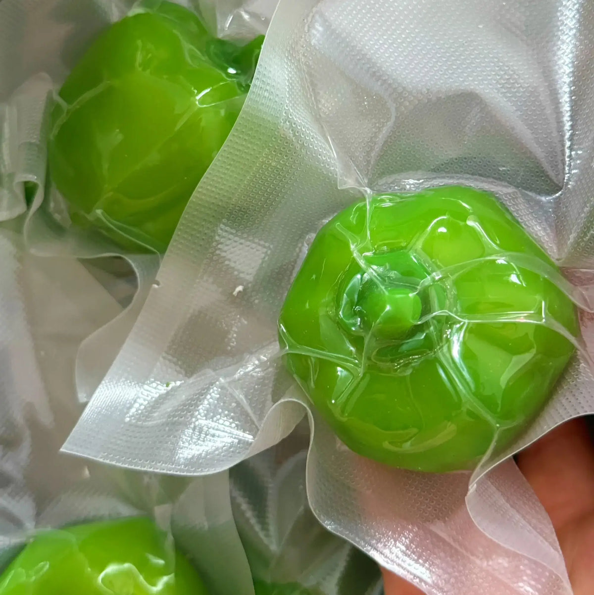 Handmade Realistic Fruit & Veggie Squishy Collection - Stress Relief Toy Handmade Crunchy Green Pepper Ball