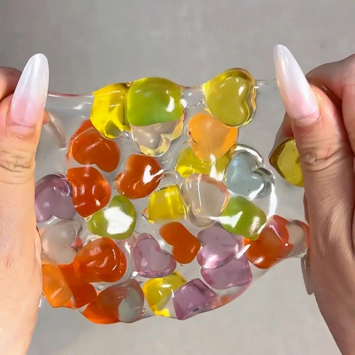 [CHIBOKI]Pearl Squishy Ball – Handmade Stress Relief Toy for All Ages | Pearl Ball Heart Jelly Ball