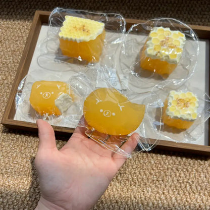 Handmade Osmanthus Honey Mochi Squishy Toy - Soft Stress Relief ASMR Toy Honey Bear Toothpaste (~113g)