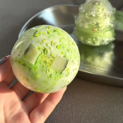 Handmade Crispy Squishy Ball - ASMR Stress Relief Fidget Toy Honeydew Milkshake