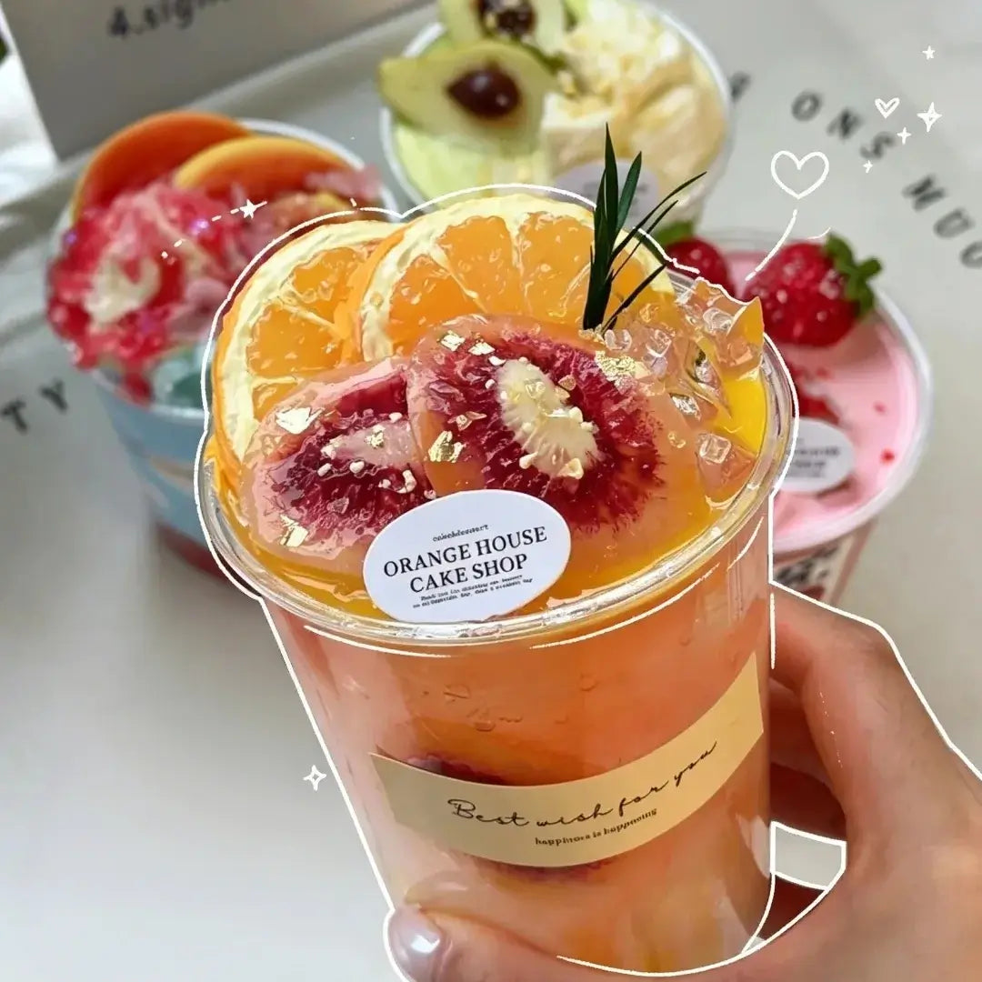 Handmade Realistic Fruit Toast & Milk Tea Silicone Stress Relief Squishy Toy Kiwi