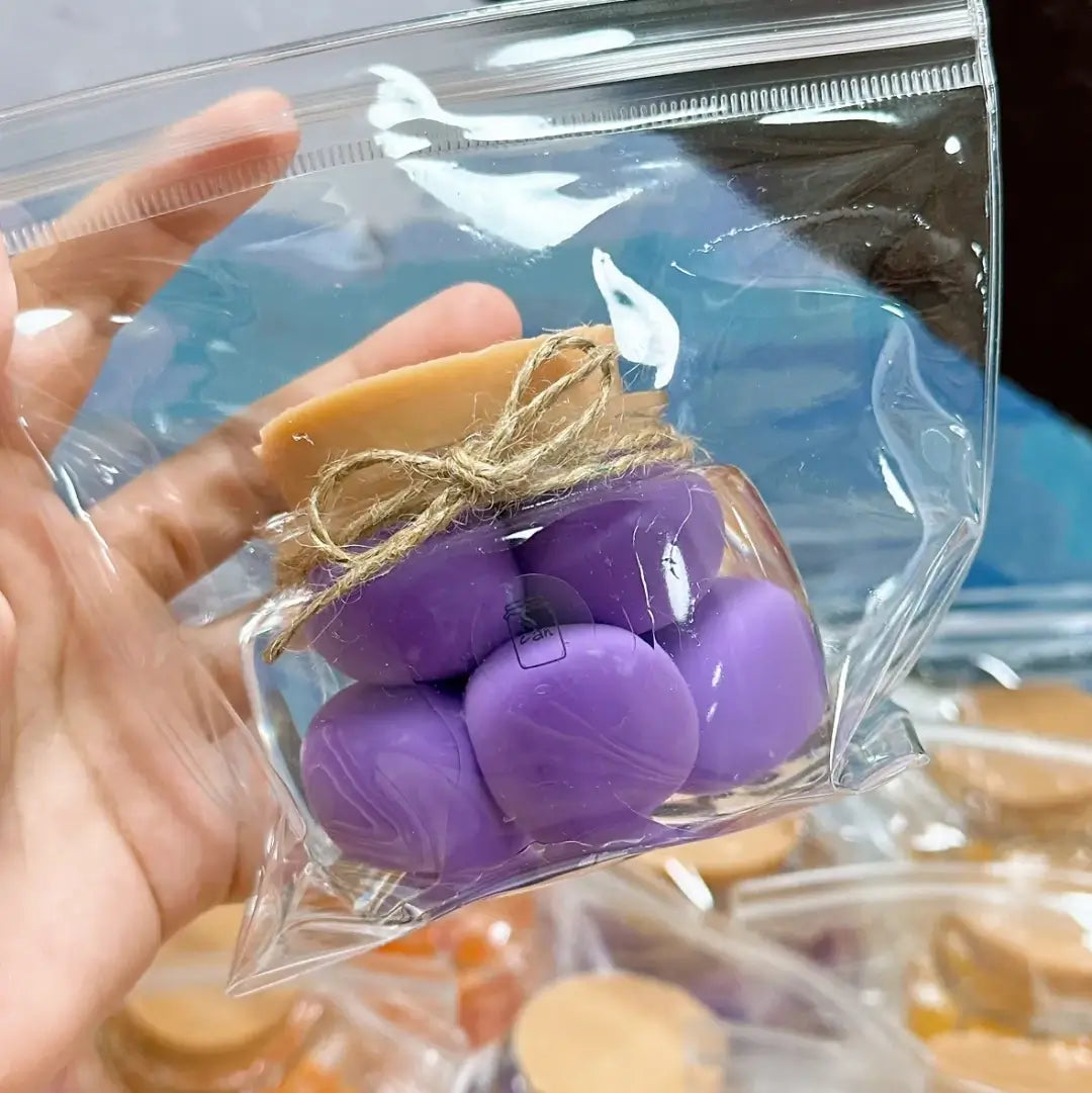 Handmade Silicone Food Squishy - Fruit Jars & Boba Tea Collection Kyoho Grape Can
