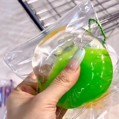 Layered Gel Jelly Ball Squishy – Large Green Grape Jelly Ball