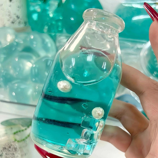 
[CHIBOKI]Clear Bottle Squishy Ball – Handmade Stress Relief Desk Toy | Clear Bottle