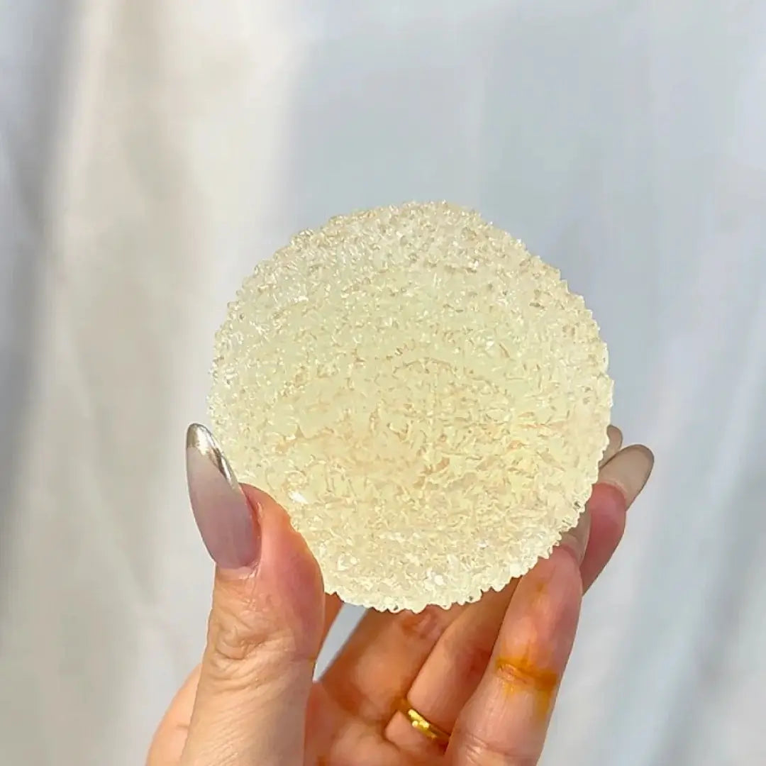 [CHIBOKI]Handcrafted Ice Slush Stress Ball – Unique Squeeze Toy, Ideal Gift for Summer Relaxation Lychee Gummy Grass Cake (Pure Gel Base)