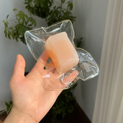 Handmade Candy & Gummy Bear Squishy Toy - Soft ASMR Stress Relief Mandarin Orange Center-Filled Hard Candy