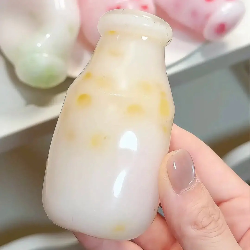 Handmade Beverage Series Squishy Toys - Milk & Soda Bottles Mango Milk Bottle
