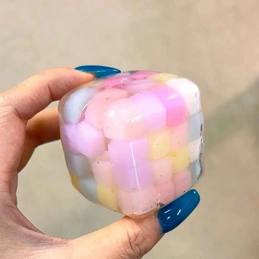 
Hard Candy Magic Cube Squishy – Handmade Non-Elastic Stress Relief