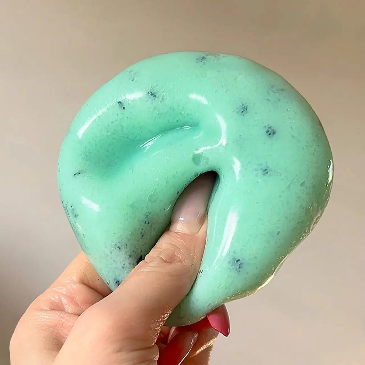 Chiboki Ice Crackle, Slushie & Jam Series Sensory Squishy Toys Mint Chocolate Shaved Snow