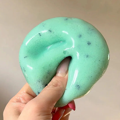 Chiboki Ice Crackle, Slushie & Jam Series Sensory Squishy Toys Mint Chocolate Shaved Snow