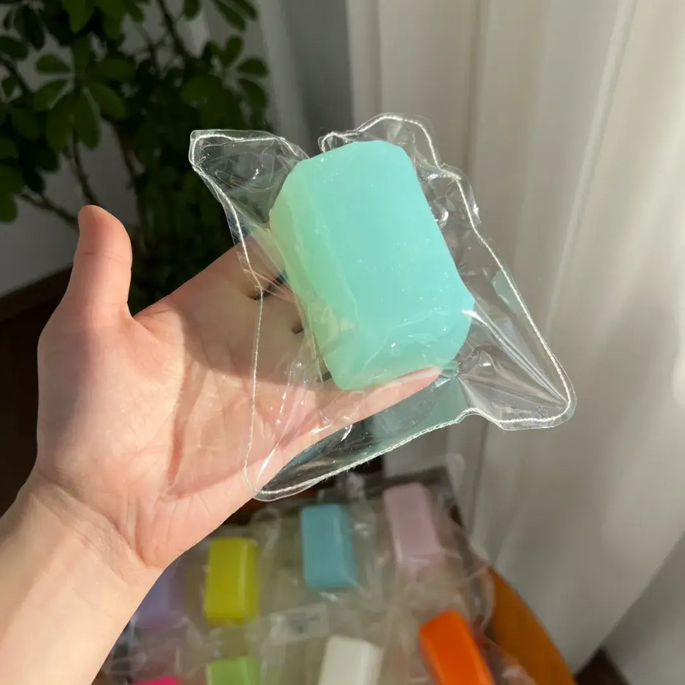 Handmade Candy & Gummy Bear Squishy Toy - Soft ASMR Stress Relief Mint Hard Candy