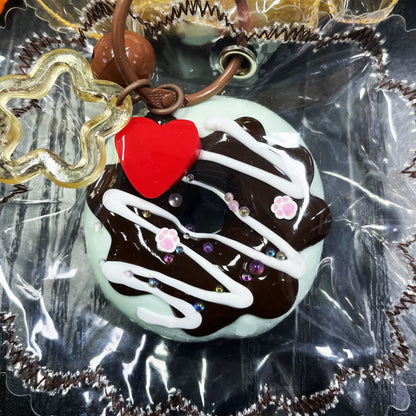 Kawaii Mini Donut Squishy Keychain – Sweet Dessert Stress Toy