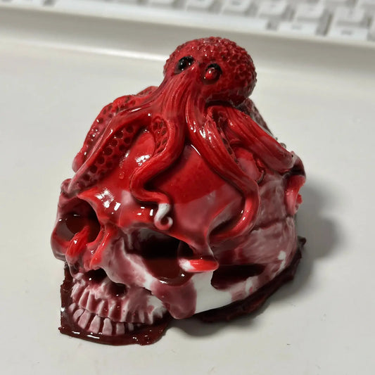 
Handmade Halloween Realistic Bleeding Heart & Brain Silicone Stress Relief Toy Octopus Skull Squishy