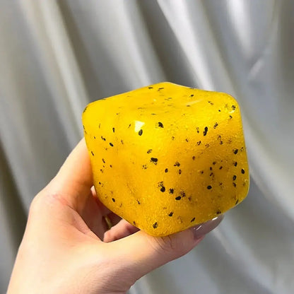 [CHIBOKI] Original Hard Candy Magic Cube Squishy - Non-Elastic Plasticity Handmade Stress Relief Toy Passion Fruit Slushie Cube