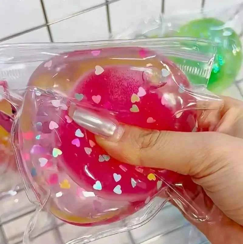 Ball-in-a-Ball Double Layer Squishy – Handmade Stress Relief Toy