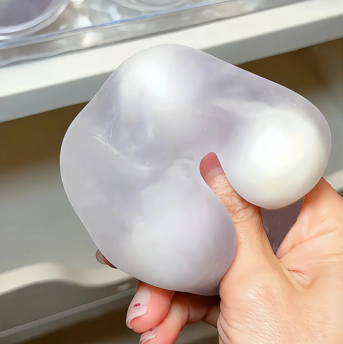 Crunchy Candy-Shell Lava Squishy Ball – Purple Taro Candy-Shell Squishy