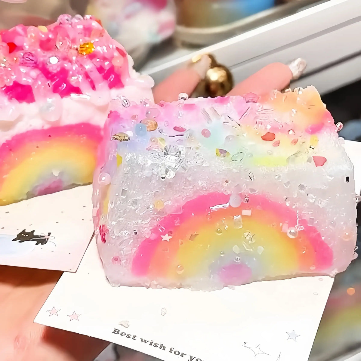 Kawaii Rainbow Series Dessert Squishy Toys Rainbow Toast 2