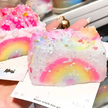 Kawaii Rainbow Series Dessert Squishy Toys Rainbow Toast 2