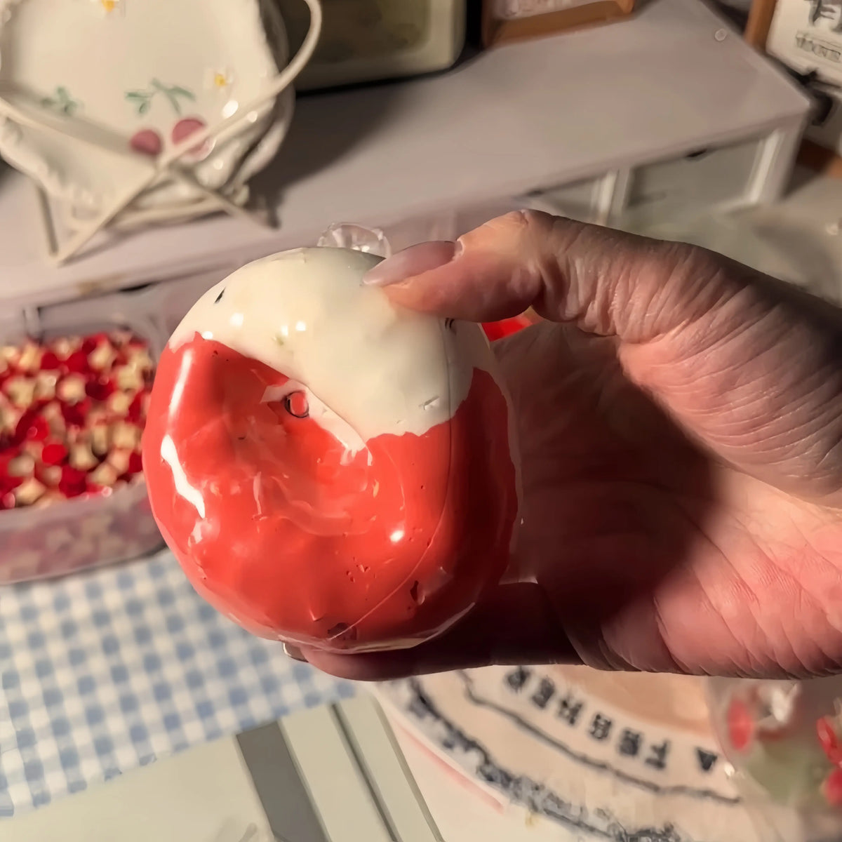 Ręcznie wykonana piłeczka squishy Apple Party