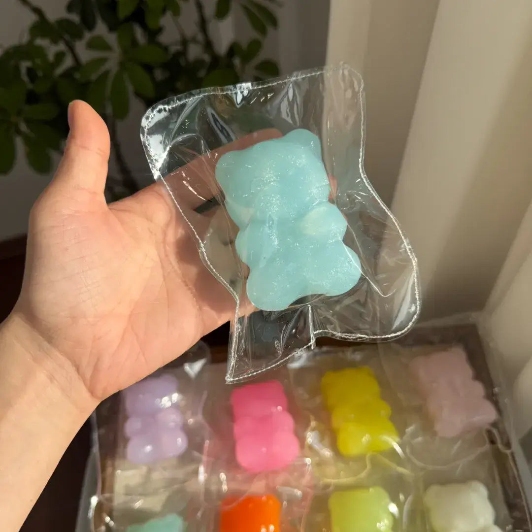 Handmade Candy & Gummy Bear Squishy Toy - Soft ASMR Stress Relief Sea Salt Gummy Bears