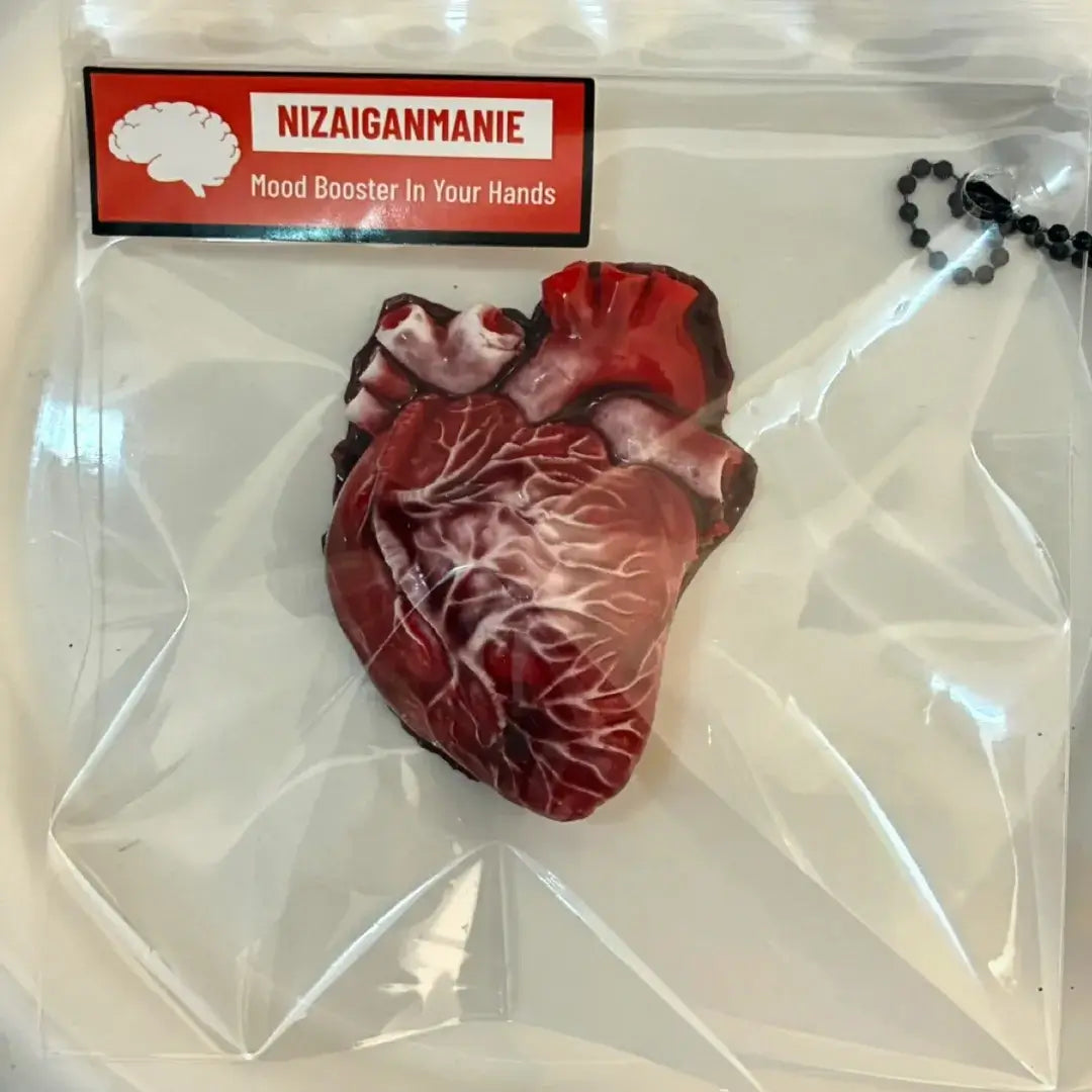 Handmade Halloween Realistic Bleeding Heart & Brain Silicone Stress Relief Toy Silicone Heart Squishy