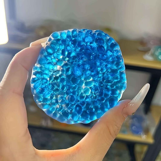 
[CHIBOKI]Pearl Squishy Ball – Handmade Stress Relief Toy for All Ages | Aurora Pearl Dust & Frosted Ice
