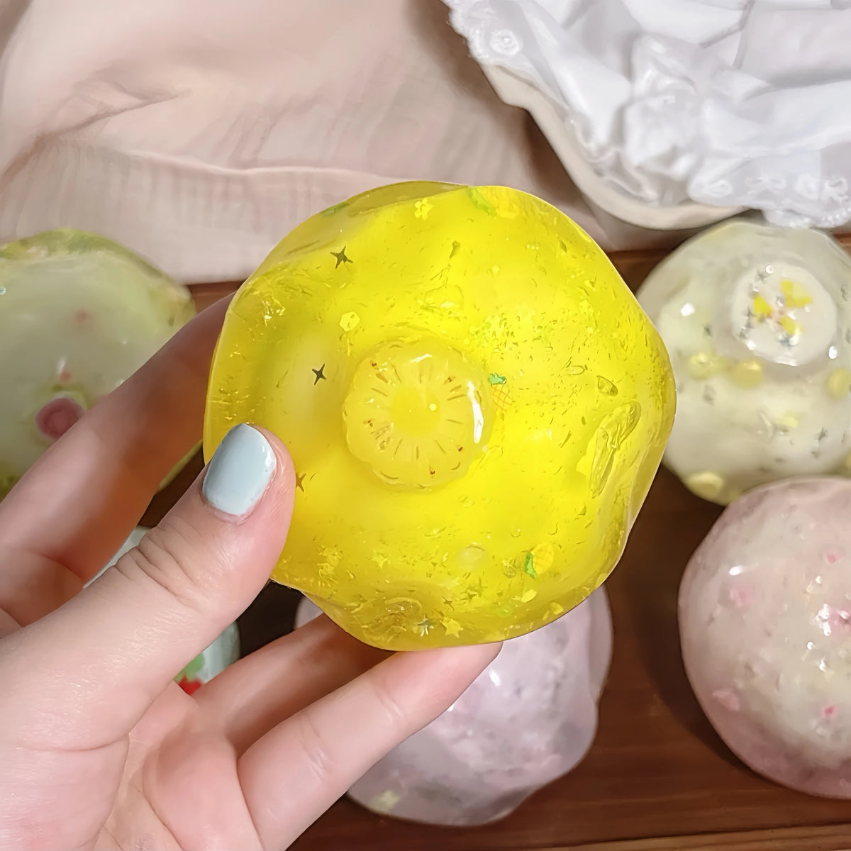 Coconut Fruit Crunchy Shell Squishy – Summer Pineapple Coconut