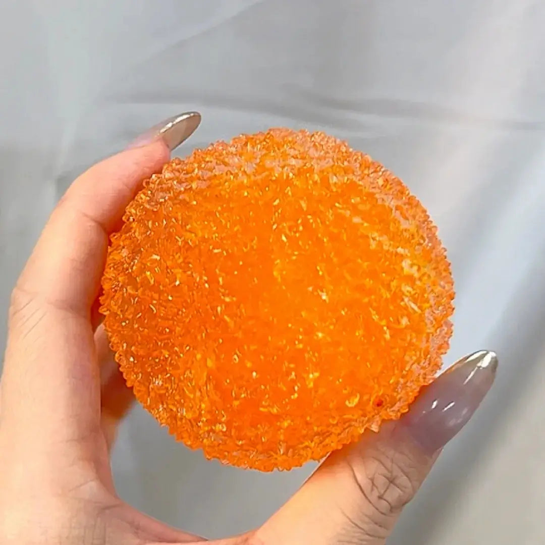 [CHIBOKI]Handcrafted Ice Slush Stress Ball – Unique Squeeze Toy, Ideal Gift for Summer Relaxation Sweet Orange Gummy Grass Cake (Pure Gel Base)