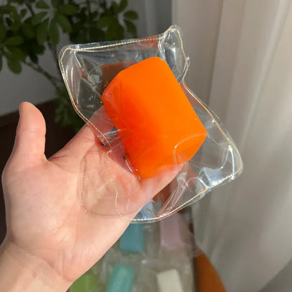 Handmade Candy & Gummy Bear Squishy Toy - Soft ASMR Stress Relief Tangerine Hard Candy