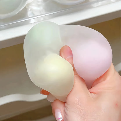 Crunchy Candy-Shell Lava Squishy Ball – Tri-Color Candy-Shell Squishy