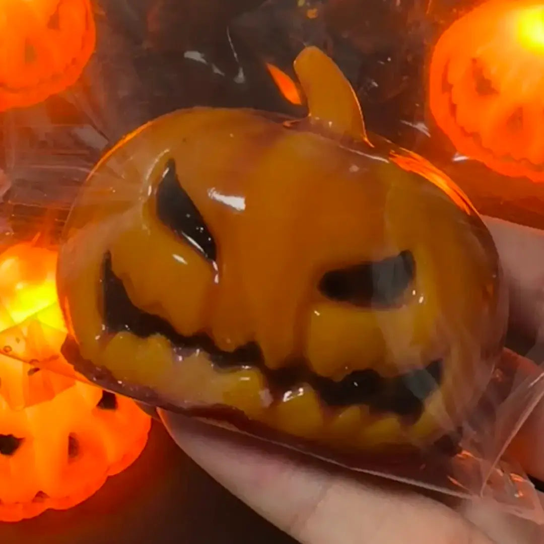 Handmade Halloween Realistic Bleeding Heart & Brain Silicone Stress Relief Toy Upgraded Pumpkin