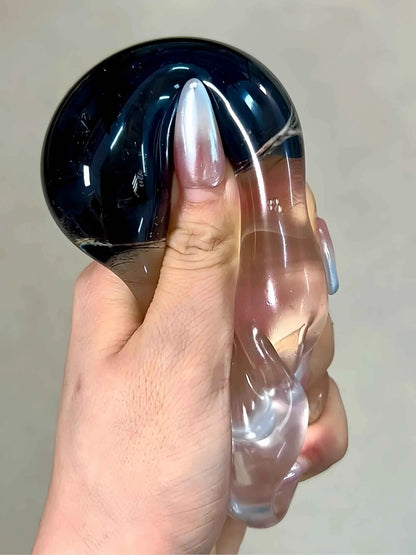 CHIBOKI layered dual-color flowing sand stress relief ball, black layering gel