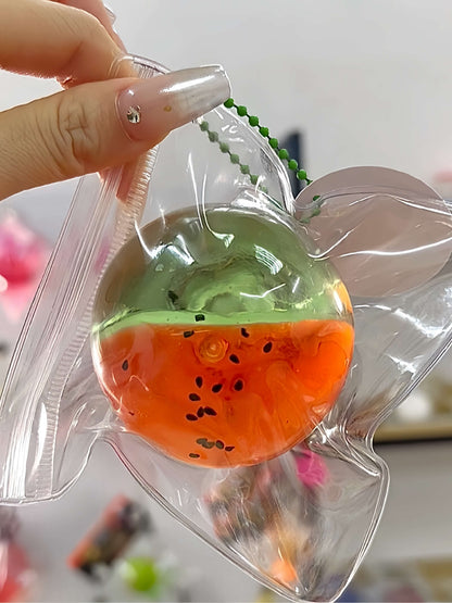 CHIBOKI layered dual-color flowing sand stress ball, watermelon layered, heavyweight handmade