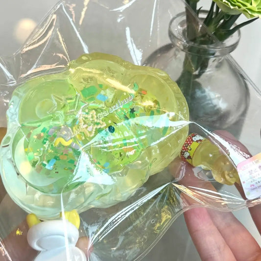 
Dreamy Cloud Quicksand Squishy – Yellow-Green Cloud