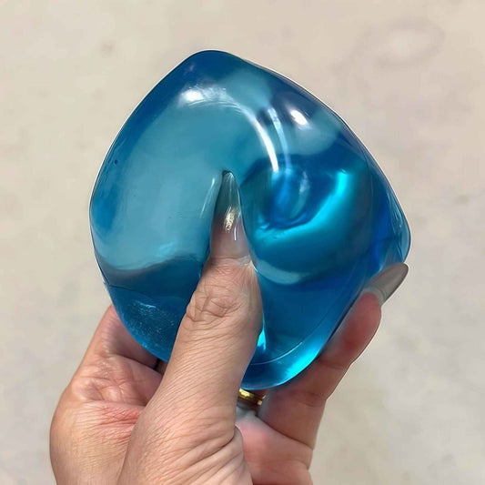 
[CHIBOKI]Blue Transparent Crystal Ice Cube Squishy