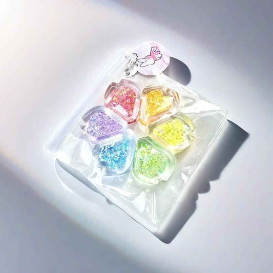 
Holographic Crystal Heart Squishy: Handcrafted Stress Relief