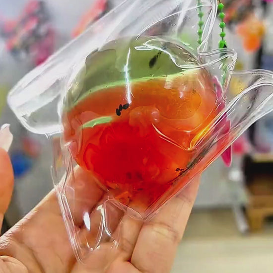 CHIBOKI layered dual-color flowing sand stress ball, watermelon layered, heavyweight handmade