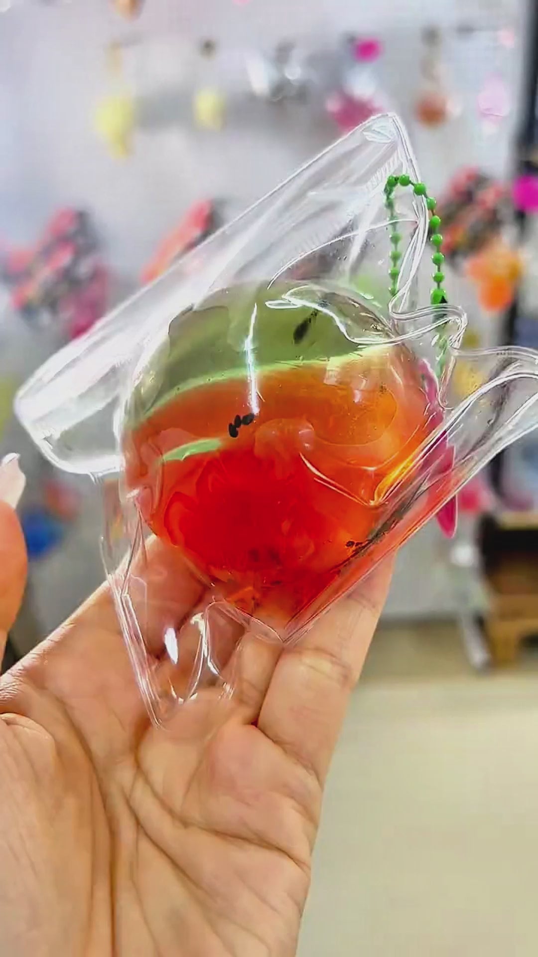 CHIBOKI layered dual-color flowing sand stress ball, watermelon layered, heavyweight handmade